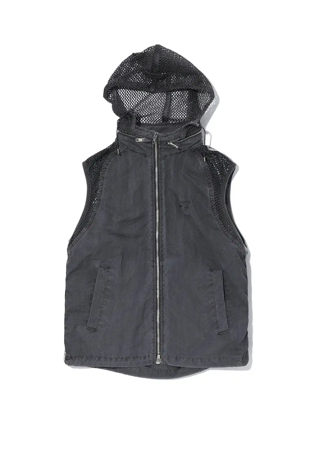 [XL] 아이시토 LOGO HOODIE VEST charcoal